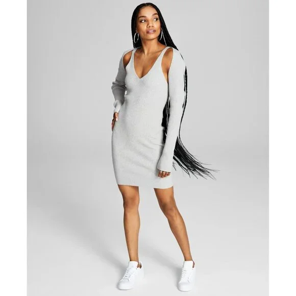And Now This | Dresses | And Now This Womens Ribbed Knit Bodycon Dress Shrug Gray Size Medium | Poshmark And Now This | Dresses | And Now This Womens Ribbed Knit Bodycon Dress Shrug Gray Size Medium | Poshmark
